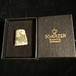Vintage Porcelain Thimble of Fire-Breathing Dragon